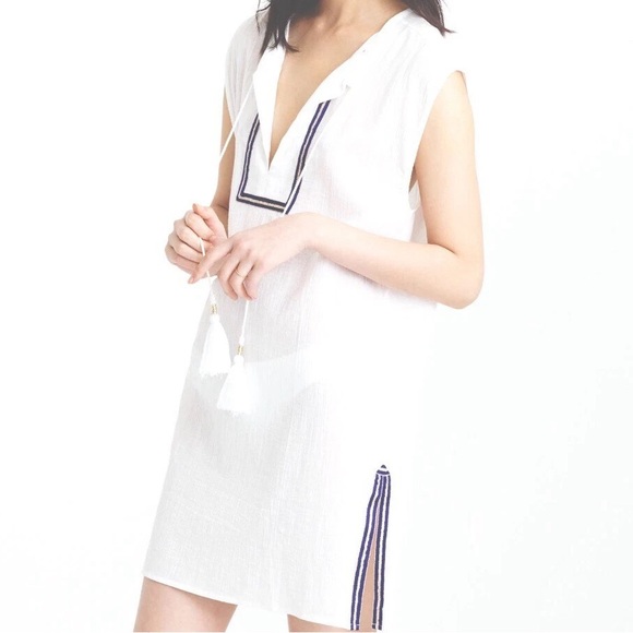 J. Crew Other - J Crew White Sleeveless Tassel Beach Tunic